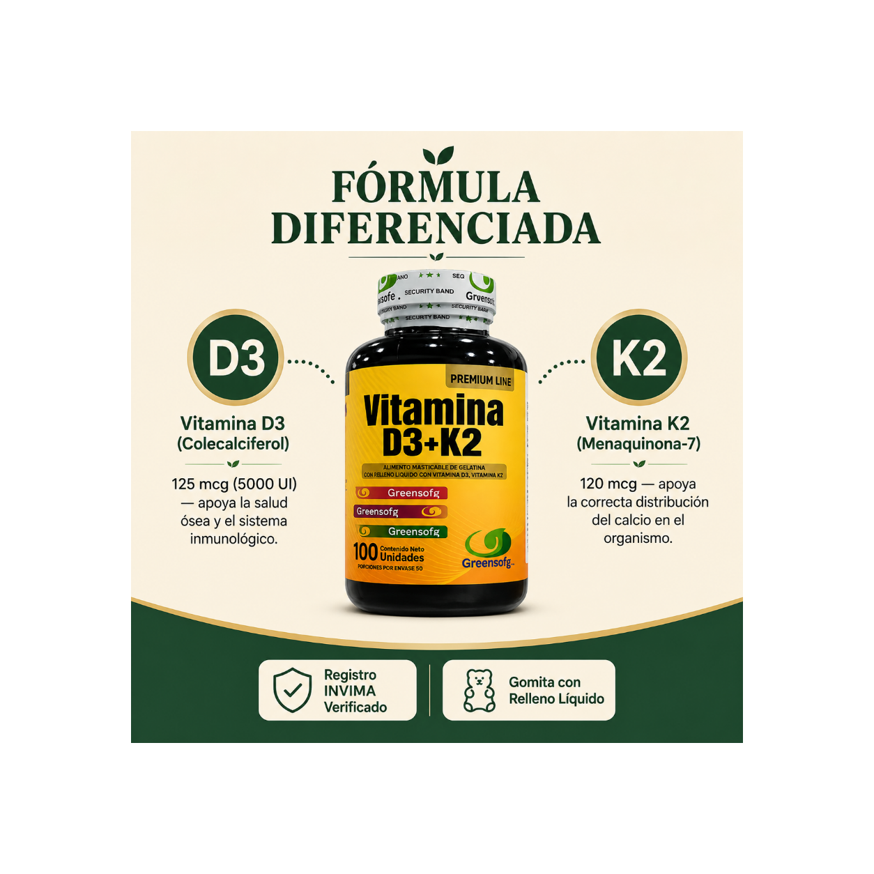 VITAMINA D3 + K2