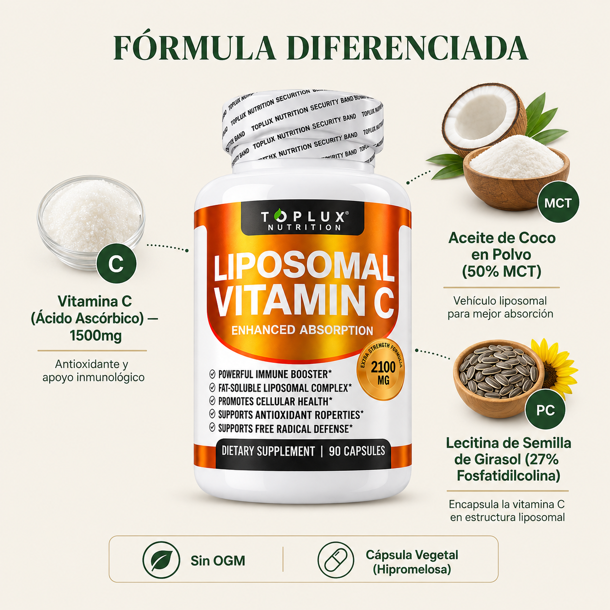 LIPOSOMAL VITAMINA C 90 CÁPSULAS