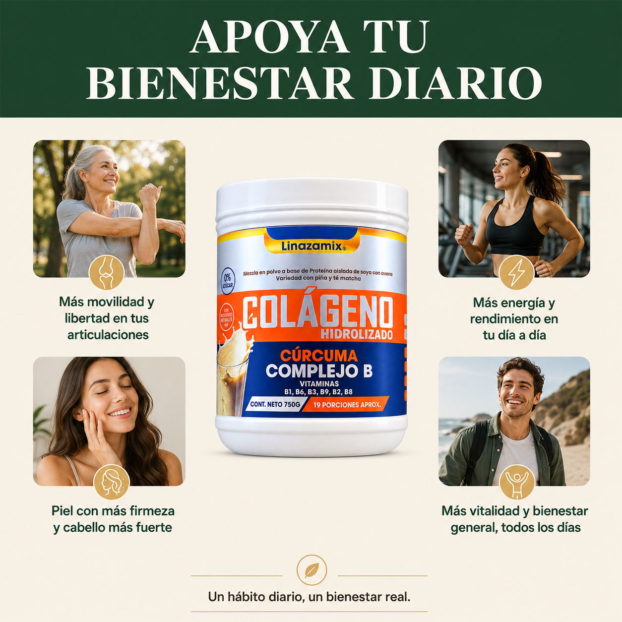 COLAGENO DORADO CURCUMA PREMIUM X750GR