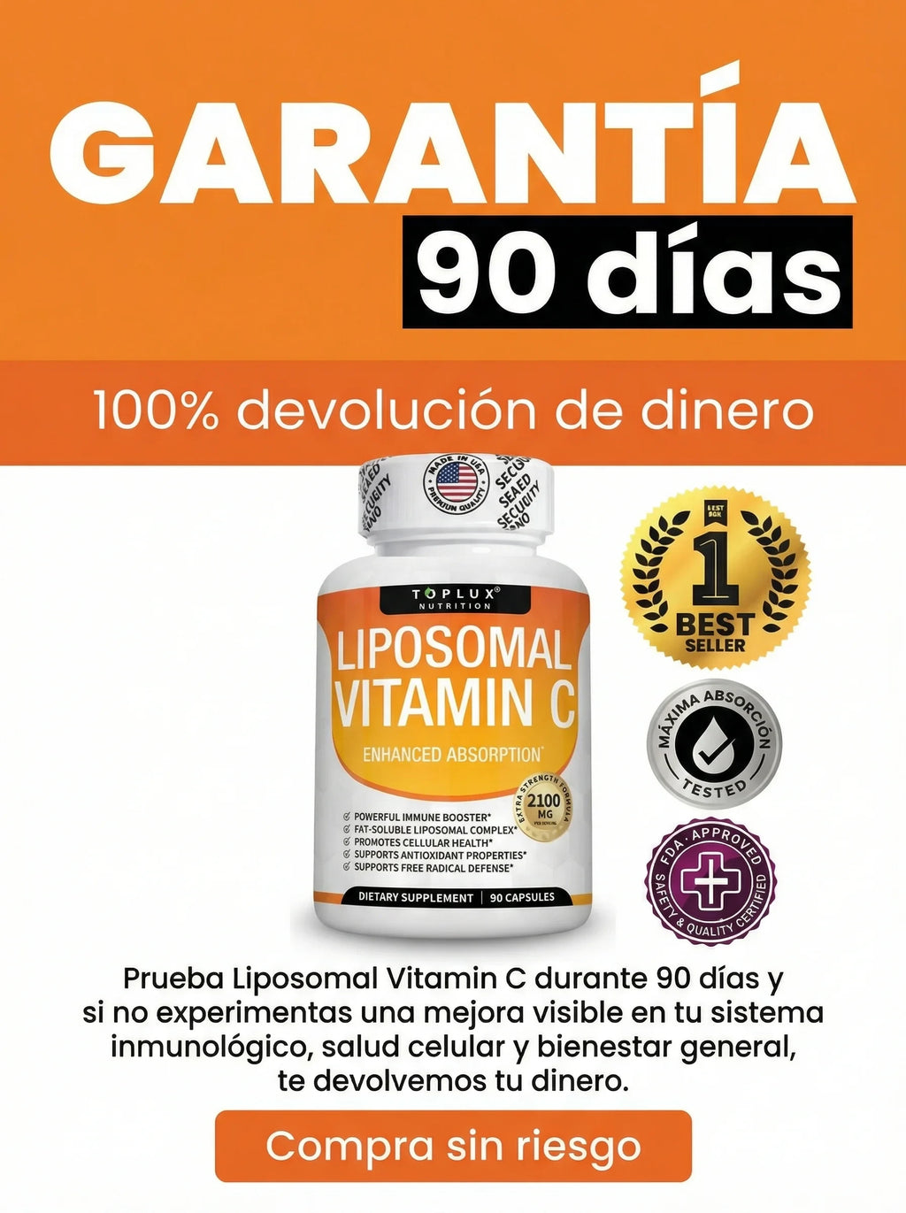 LIPOSOMAL VITAMINA C 90 CÁPSULAS